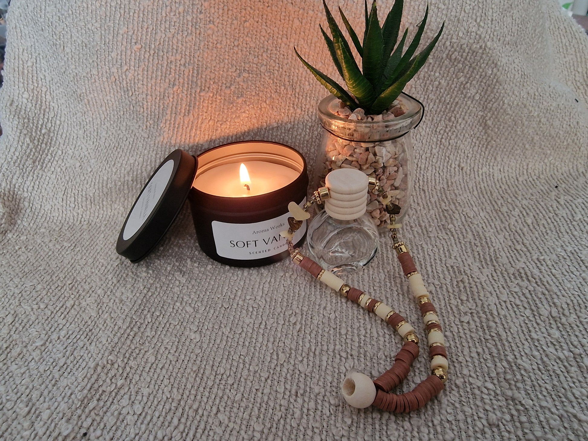 Autoparfumhanger met kralen