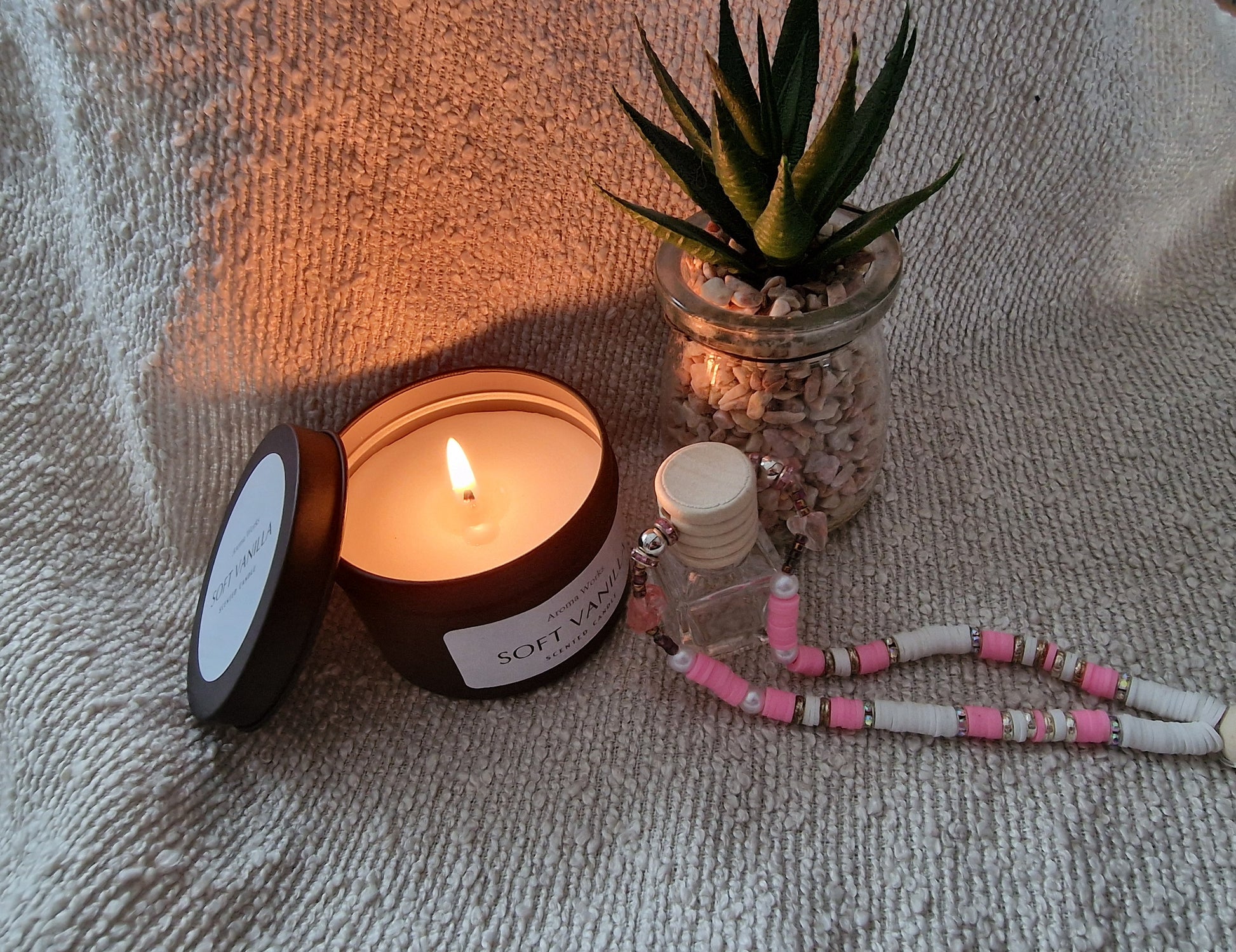 Autoparfumhanger met kralen