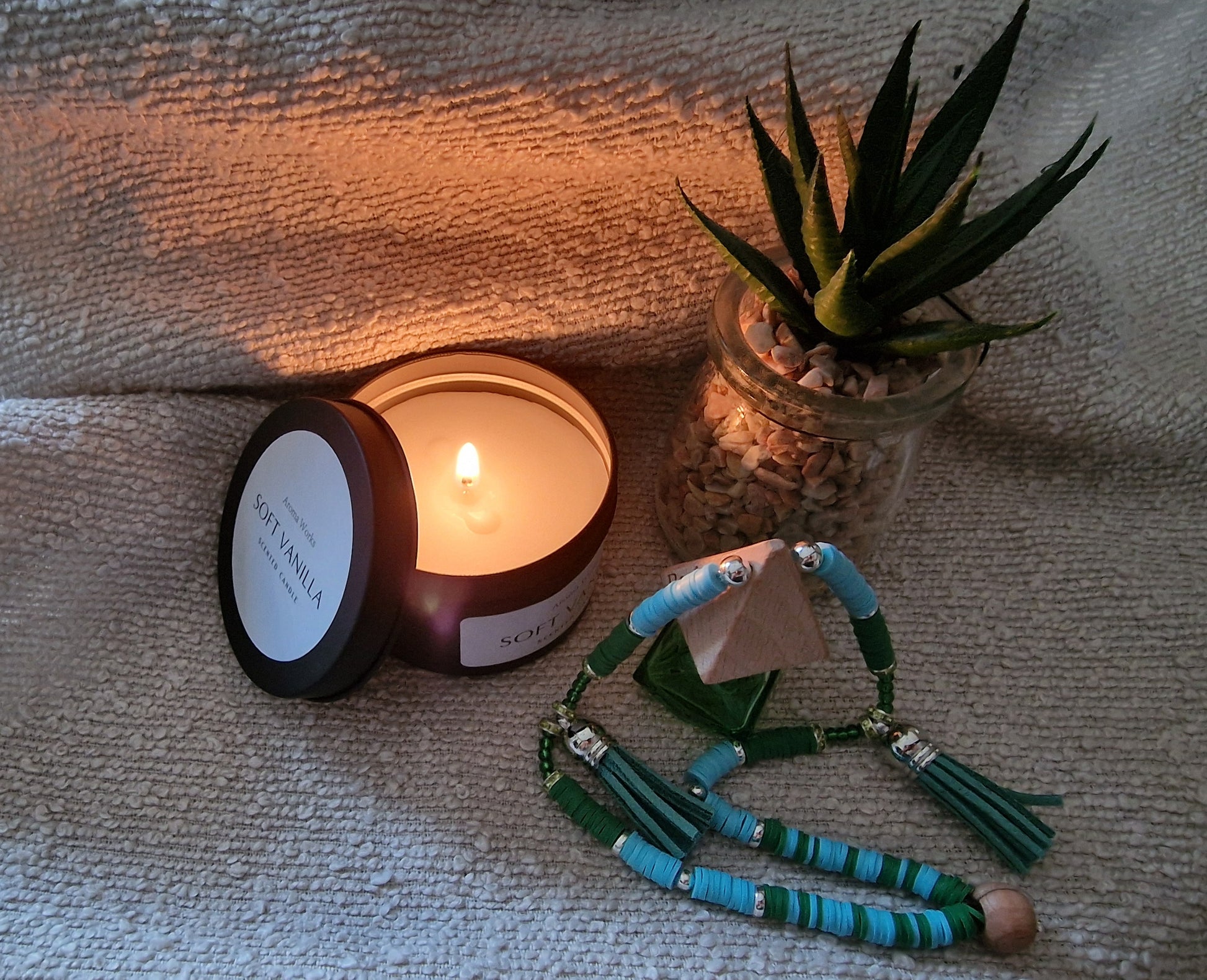 Autoparfum met kralen